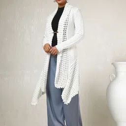 Soch Self Design Longline Acrylic Open Front Shrug image 5