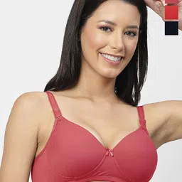 SHYAM SONS FLAIR Pack Of 3 Full Coverage Lightly Padded Bra-picture-13