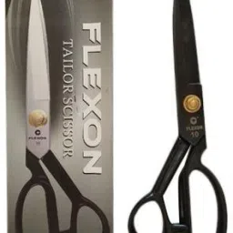 Flexon Professional Tailoring Scissors with Rubber Handle Grip Used for Tailoring Sewing Clothes Cutting Paper Cutting for Home and Office use Size (10" inch Scissor) Scissors-23