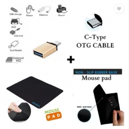 RSG 7 IN 1 COMBO- KEYBOARD ,MOUSE,MOUSEPAD,USB HUB , HDMI CABLE & TYPE C ,V8 OTG Combo Set image 3