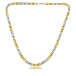 Missmister Men Brass Flat Dual Tone Chain-13