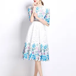 JC Collection Women Floral Printed Fit & Flare Dress-image-68