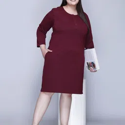 IN Love Solid Pure Cotton Nightdress-image-26