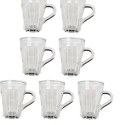 Somil Clear Glass Coffee & Tea Cup / Mug (100 Ml), Enjoy Your Drink in Style, 7 X 9.5 X 9.5 Cm, Pack of 7-image-75