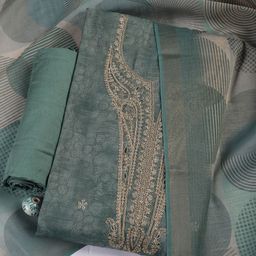 Meena Bazaar Floral Embroidered Zari Unstitched Dress Material-image-65