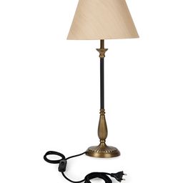 Fabindia Gold-Toned Printed Metal Traditional Frusturical Shaped Table Lamp-8