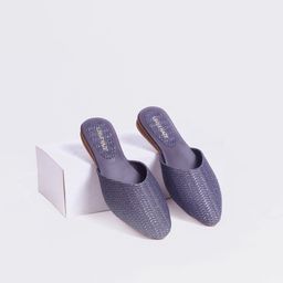 Linux Haze Textured Mules Flats-3