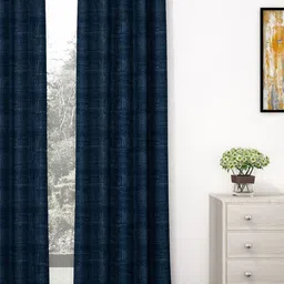 Story@home Blue Black Out Long Door Curtain-image-36