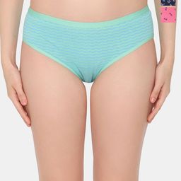 Zivame Women Pack Of 3 Striped Cotton Mid-Rise Hipster Briefs ZI28CV-Navy Pink Green-picture-3