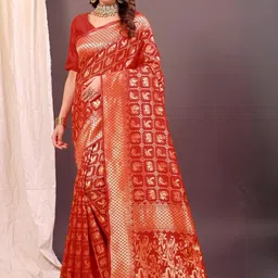Moda Rapido Woven Design Zari Silk Cotton Kanjeevaram Saree-picture-16