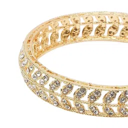 The Pari Set Of 2 Gold-Plated Artificial Stone-Studded Bangles image 5