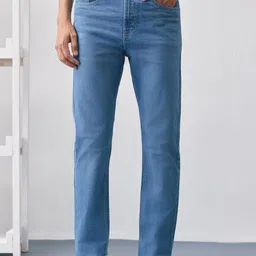 UNSTD Men Regular Fit Mid-Rise Light Fade Stretchable Jeans-image-9