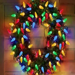 KAVYARA Blue & Green Christmas Tree Shape String Lights image 2