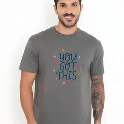 KaamBhari Typographic Printed Round Neck Pure Cotton T-shirt-picture-10