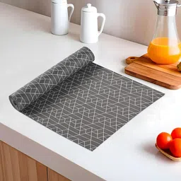Kuber Industries Grey Set of 1 Water Resistant Shelf Liner Organisers-15