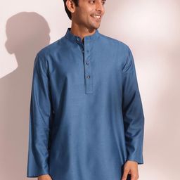 Fabindia Band Collar Long Sleeves Regular Straight Kurta-picture-39
