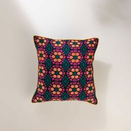 FREEDOM TREE Green & Pink Geometric Square Cushion Covers-68
