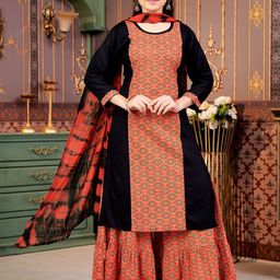 Sangria Girls Ethnic Motifs Printed Straight Kurta-picture-1