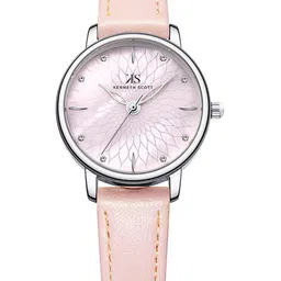 KENNETH SCOTT Women Patterned Dial & Textured Straps Analogue Watch K22524-SLPMP-12