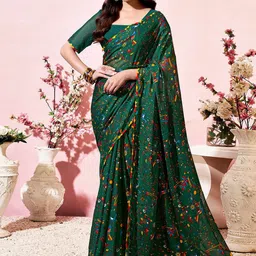 KALINI Ethnic Motifs Printed Pure Georgette Saree-picture-27