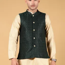 V-Mart Men Self-Designed Nehru Jacket-2