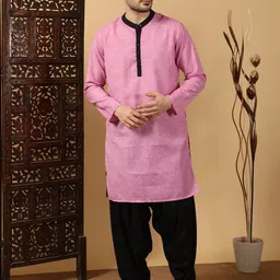 Kuons Avenue Men Mandairan Coller Kurta-43