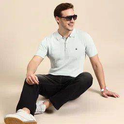 United Colors of Benetton Brand Logo Detail Polo Collar Pure Cotton Pullover-picture-45