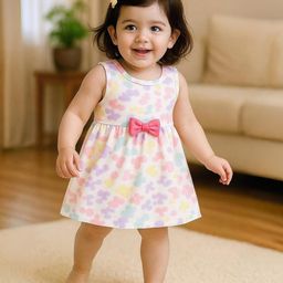 Kidbea Organic Cotton Casual Frock for Girls-picture-55