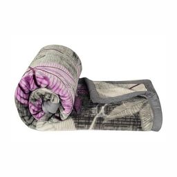 JP SHINE Grey & Pink Floral Heavy Winter 550 GSM Ultra Soft Double Bed Blanket-image-9
