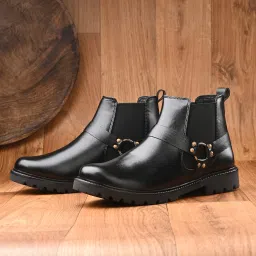 Men Chelsea Slip-On Synthetic Leather Comfortable Boots For Men-24