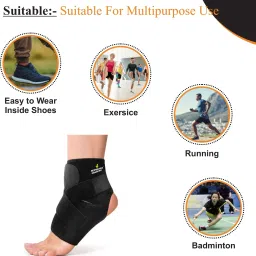 superfine comfort Adjustable Ankle Support Brace For Foot & Heel Pain Relief In Injury,Sprain Ankle Support image 3