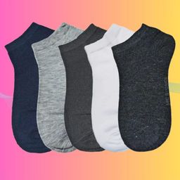 MJE Men Pack Of 5 Anti-Odour Ankle Length Socks-image-93