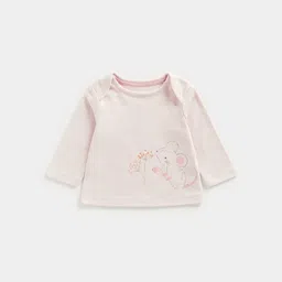 mothercare Girls Graphic Printed Round Neck Pure Cotton T-shirt-image-40