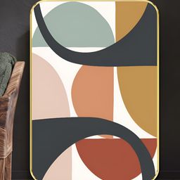 Myntra Elegant Homes White & Brown Geometric Abstract Wooden Painting Wall Art-image-95