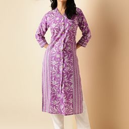 Vbuyz Women Paisley Embroidered Floral Kurta-image-36