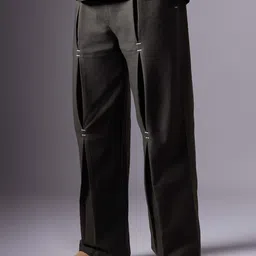 HOP HEAD Men Straight Fit Pleated Cargos Trousers-image-94