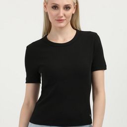 Calvin Klein Jeans Women V-Neck Drop-Shoulder Sleeves Pockets Slim Fit T-shirt-image-25