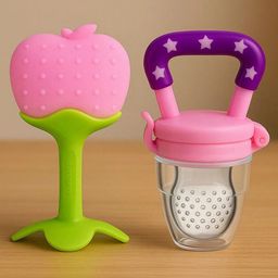 NeonateCare Infants Set Of 2 BPA Free Silicone Teether & Fruit Feeder-4