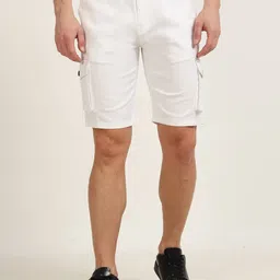 Bushirt Men Linen Cargo Shorts-image-99