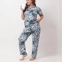 SENSLIFE Grey Polyester Nightdress-image-67