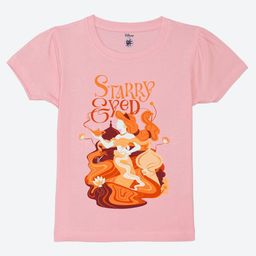 YK Disney Girls Princess Graphic Printed Round Neck Pure Cotton T-shirt-image-88