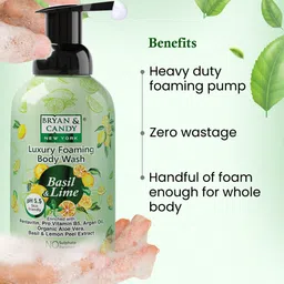 BRYAN & CANDY NEW YORK Foaming Body Wash With Basil & Lime- 400 ml image 2