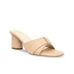 CAI PU Block Peep Toes with Buckles image 2