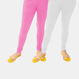 Tik Tok WEARS Girls Pink Churidar Length Leggings-image-98