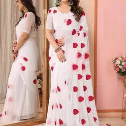 Moda Rapido Floral Poly Chiffon Saree-20