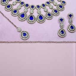 VATSALYA creation Women BlueJewellery Set-image-59