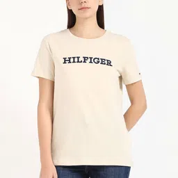 Tommy Hilfiger Women Typography Monochrome T-shirt-picture-25