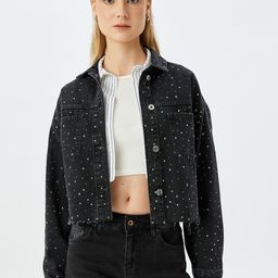 Koton Women Floral Crop Tailored Jacket-image-88