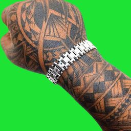 Dynamic Retail Global Men Stainless Steel Silver-Plated Link Bracelet-image-70