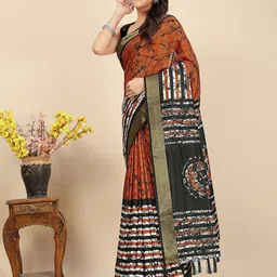SSHAGUN LIFESTYLE Zari Silk Cotton Bandhani Saree-picture-43